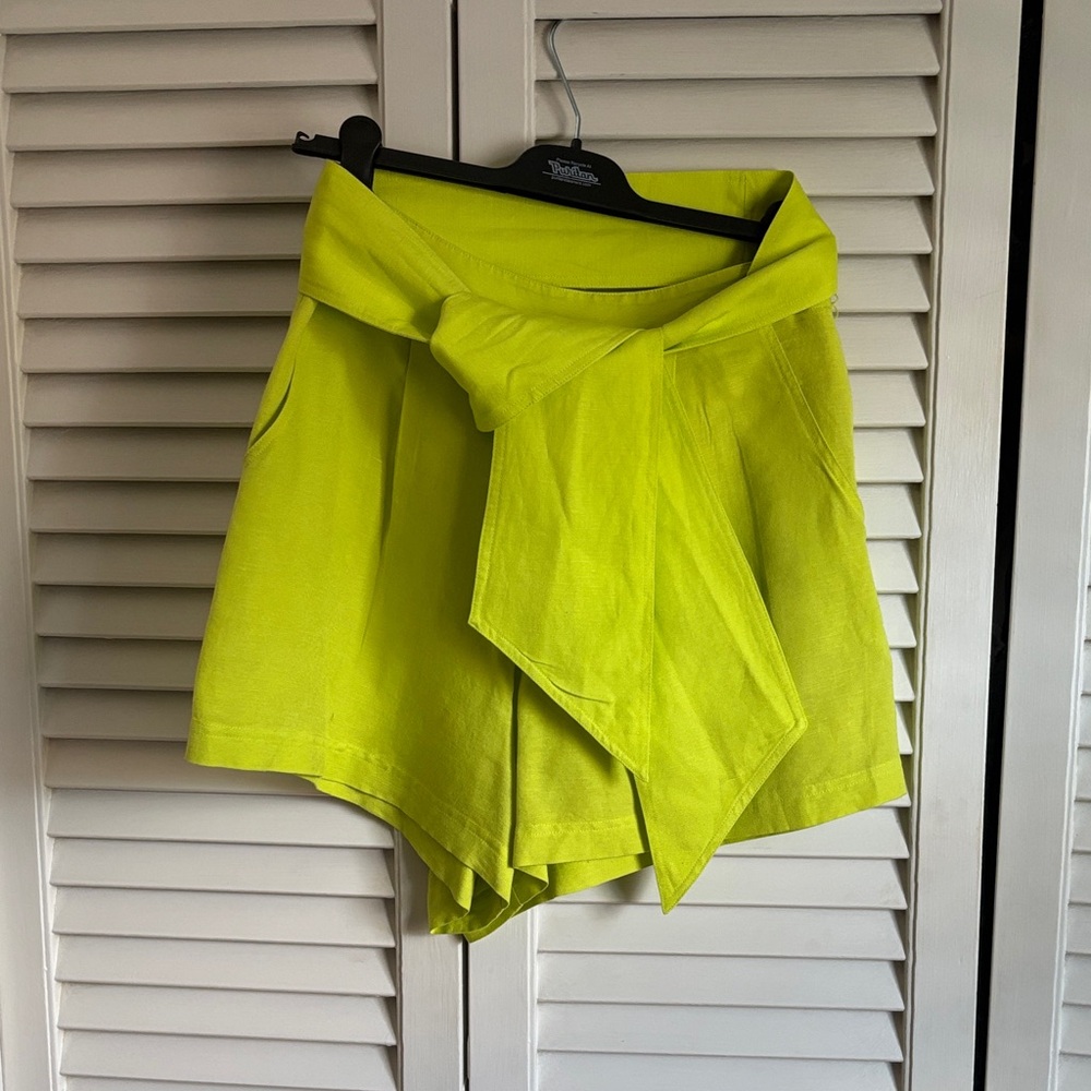 Hunter Bell Bright Yellow Tie-Front Shorts